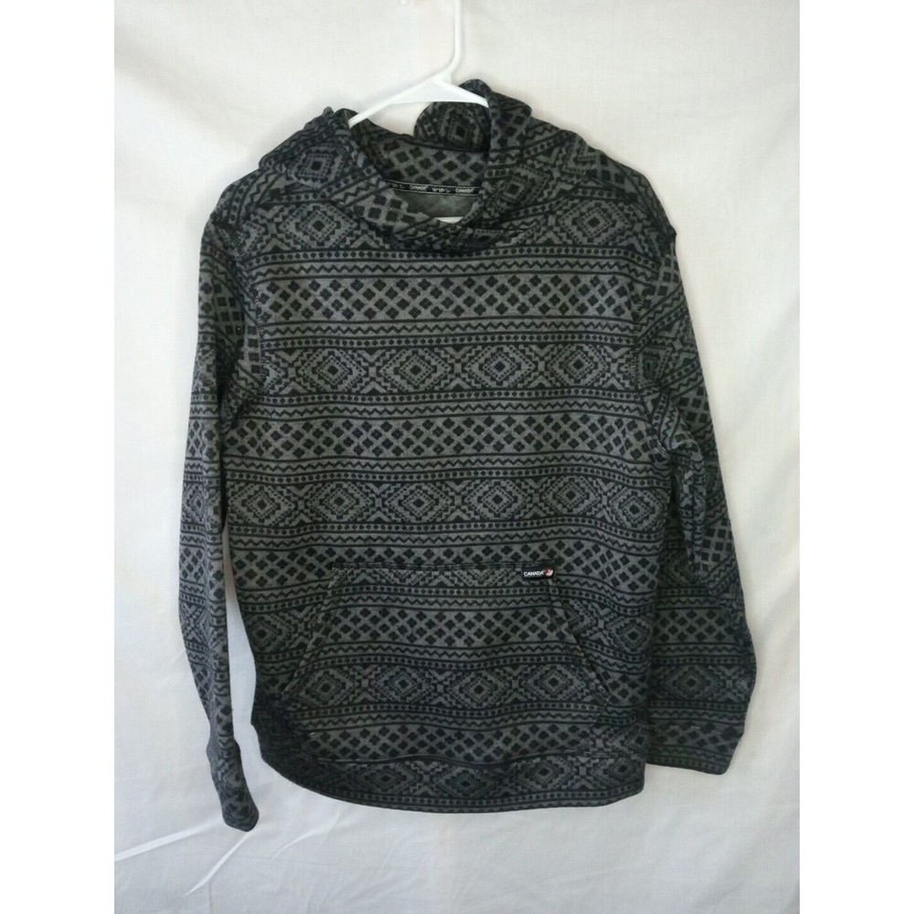 Canada Weather Gear Hoodie Men's Black / Gray Pull Over Hoodie - Medium (M)